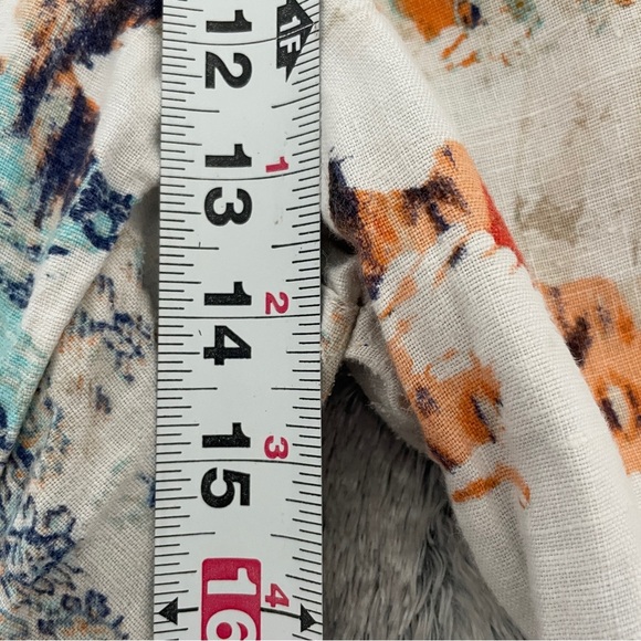 Chico’s 100% Linen Pull-On Pants – Paisley Boho Print – Size 3/16 - Picture 7 of 11